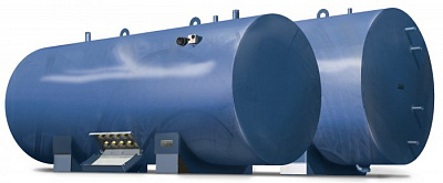 Industrial combined water heater «Nevsky» AVP 500-10 000 litres. Type of installation: Horizontal. 